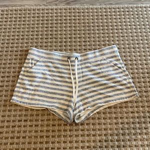 Soft cotton tan and blue striped GAP shorts